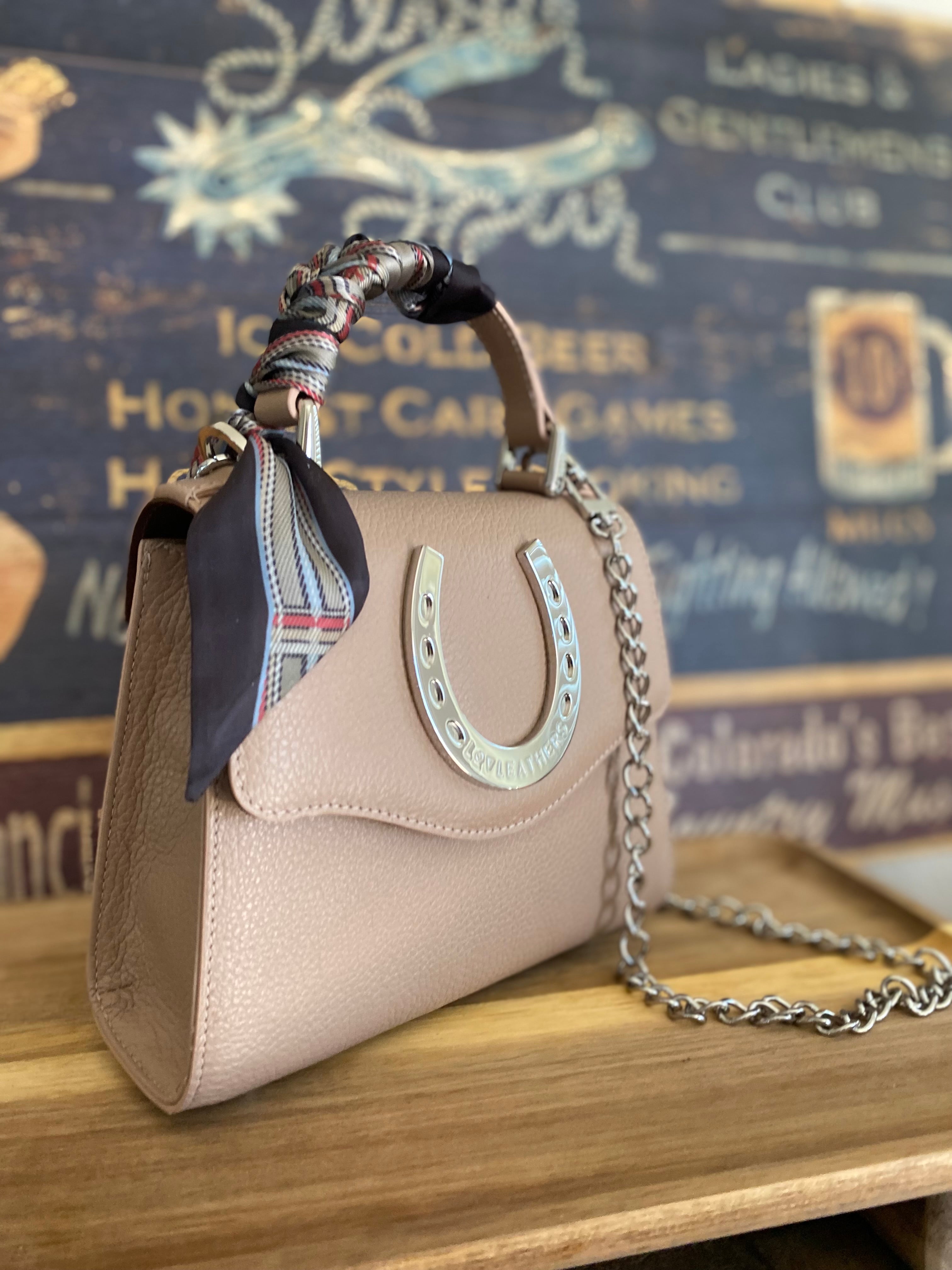 Styled Rosewood Lady Luck Horseshoe Bag