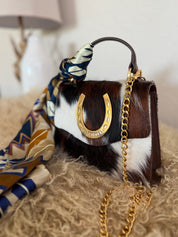 Styled Tricolor Horseshoe Bag