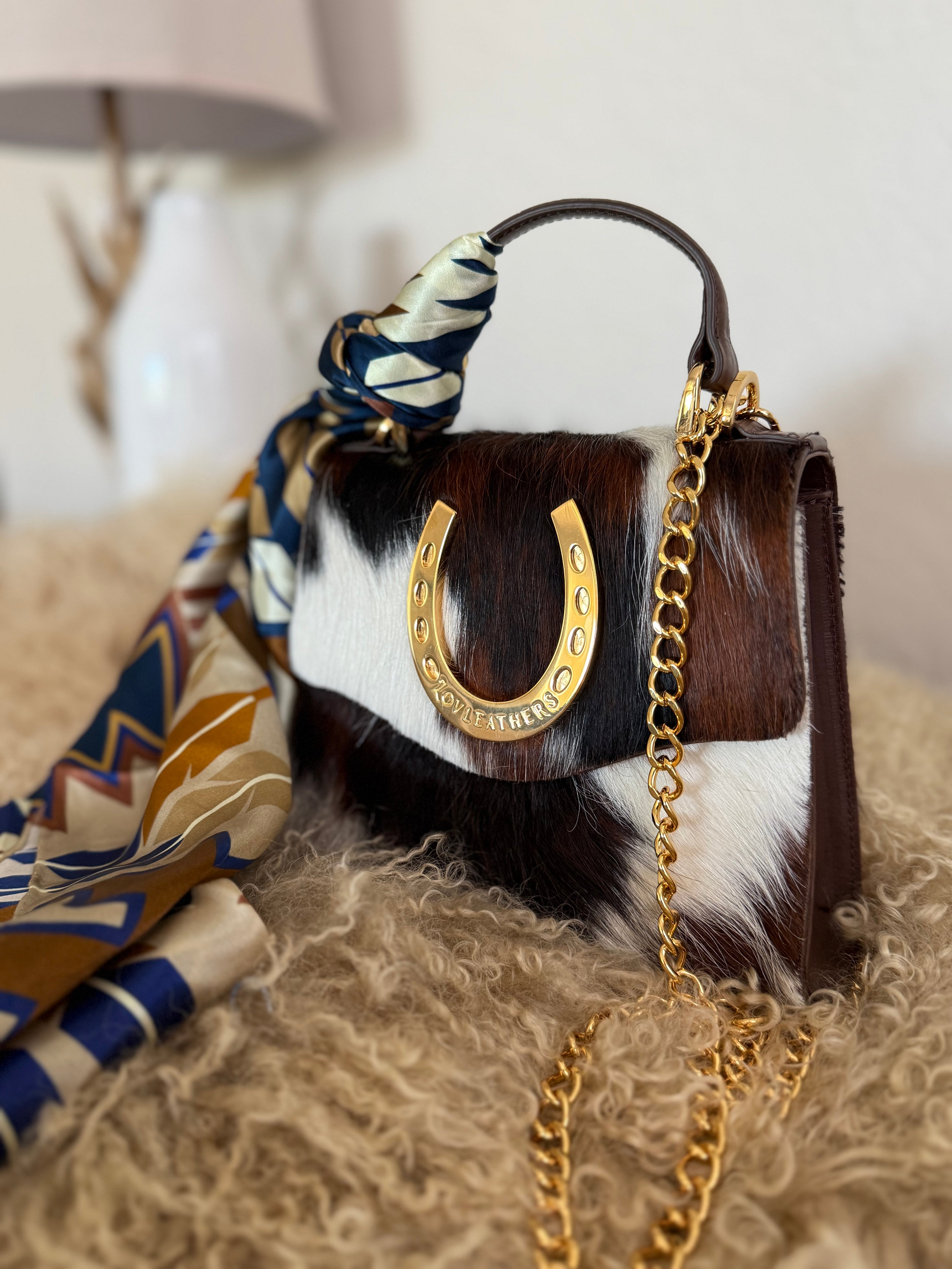 Styled Tricolor Horseshoe Bag