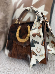 Styled Tricolor Lady Luck Horseshoe Bag