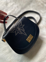 Boot Stitch Pioneer Handbag- Black