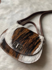 Styled Tricolor Cowhide Pioneer Leather Handbag