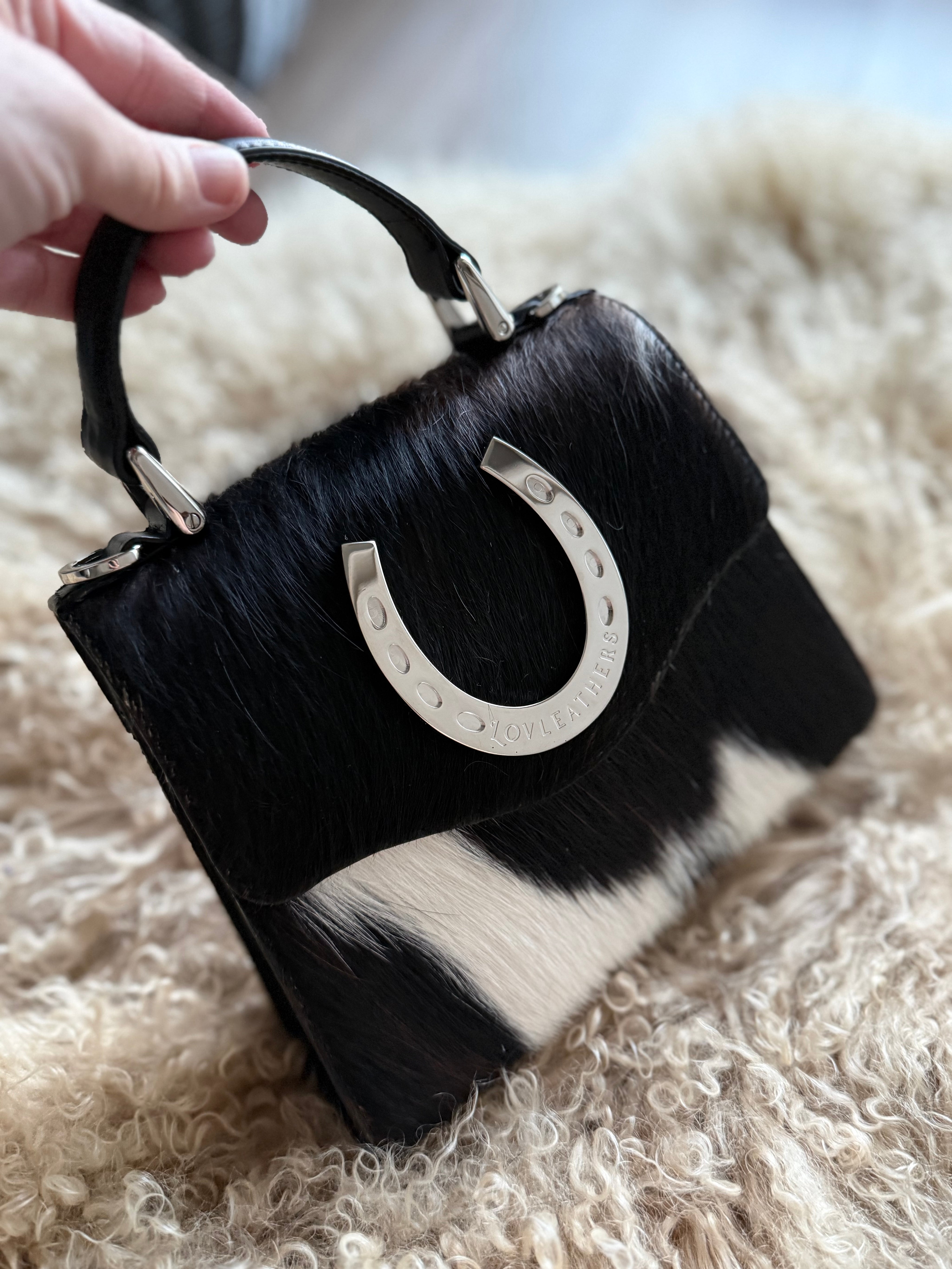 Tricolor Lady Bag in Silver Horseshoe