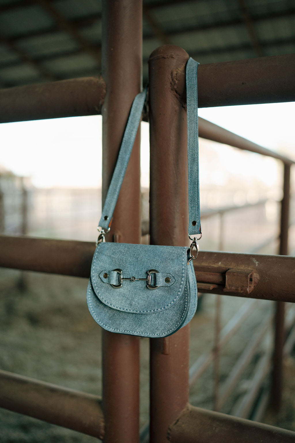 Mini Pioneer Bits Suede/Denim Handbag