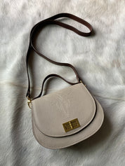 Boot Stitch Pioneer Handbag- Moon Pebble Grain