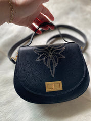 Boot Stitch Pioneer Handbag- Black