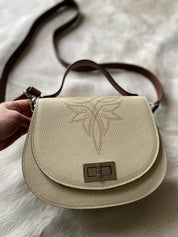 Boot Stitch Pioneer Handbag- Bone