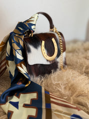 Styled Tricolor Horseshoe Bag