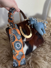 Styled Tricolor Horseshoe Handbag
