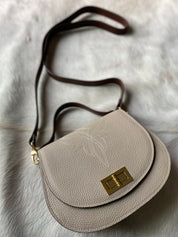 Boot Stitch Pioneer Handbag- Moon Pebble Grain