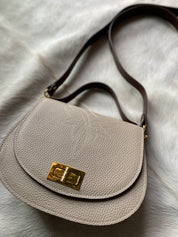 Boot Stitch Pioneer Handbag- Moon Pebble Grain