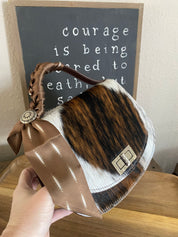 Styled Tricolor Cowhide Pioneer Leather Handbag