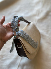 Blonde Distressed Denim Pioneer + Boot Pin