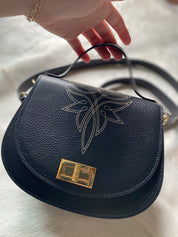 Boot Stitch Pioneer Handbag- Black