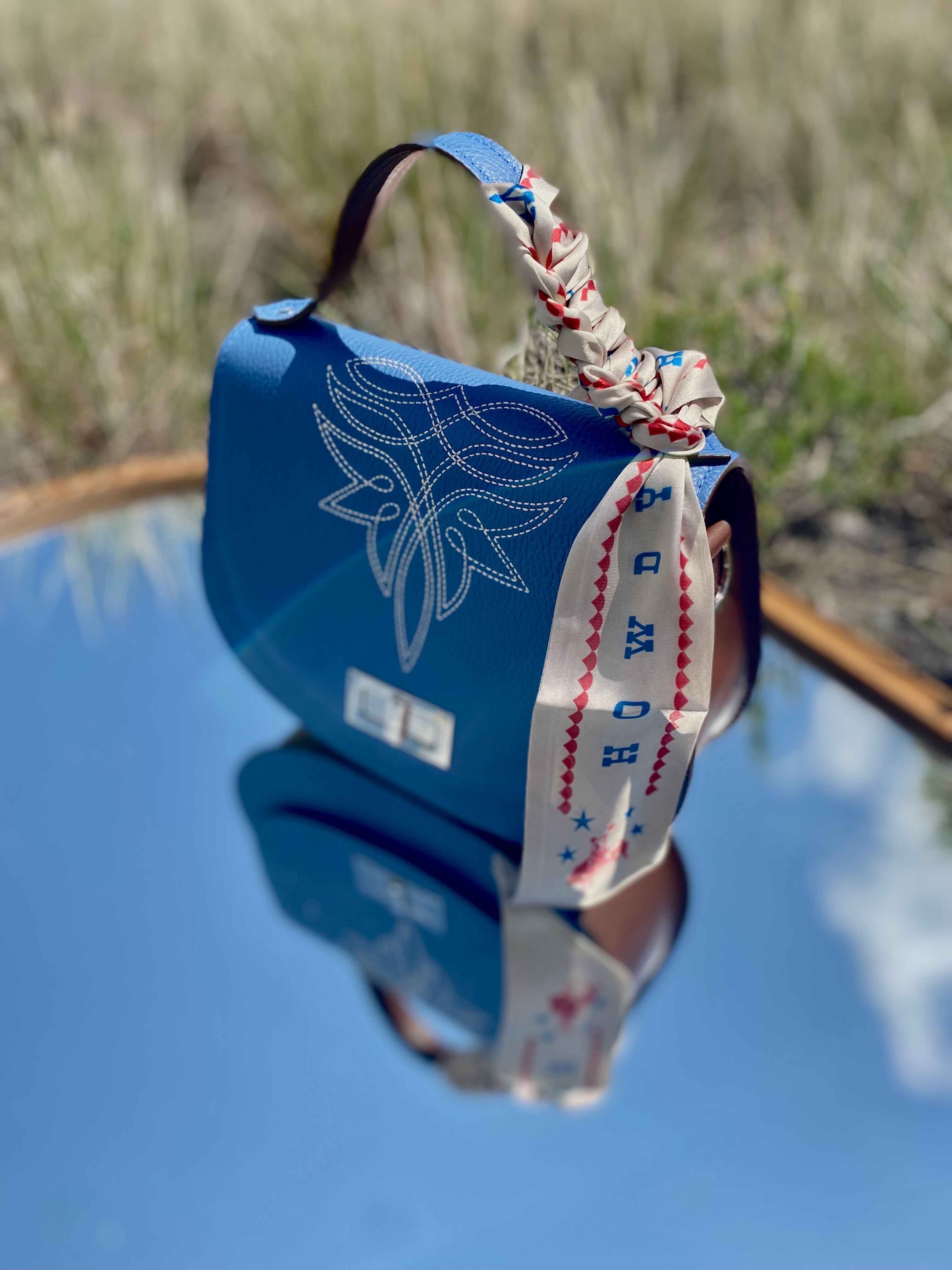 Styled Howdy America Blue Pioneer Handbag