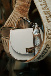 Moon Pebble Grain Pioneer Handbag