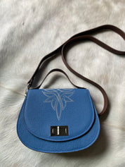 Boot Stitch Pioneer Handbag- Sky Blue