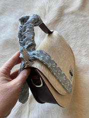 Blonde Distressed Denim Pioneer + Boot Pin