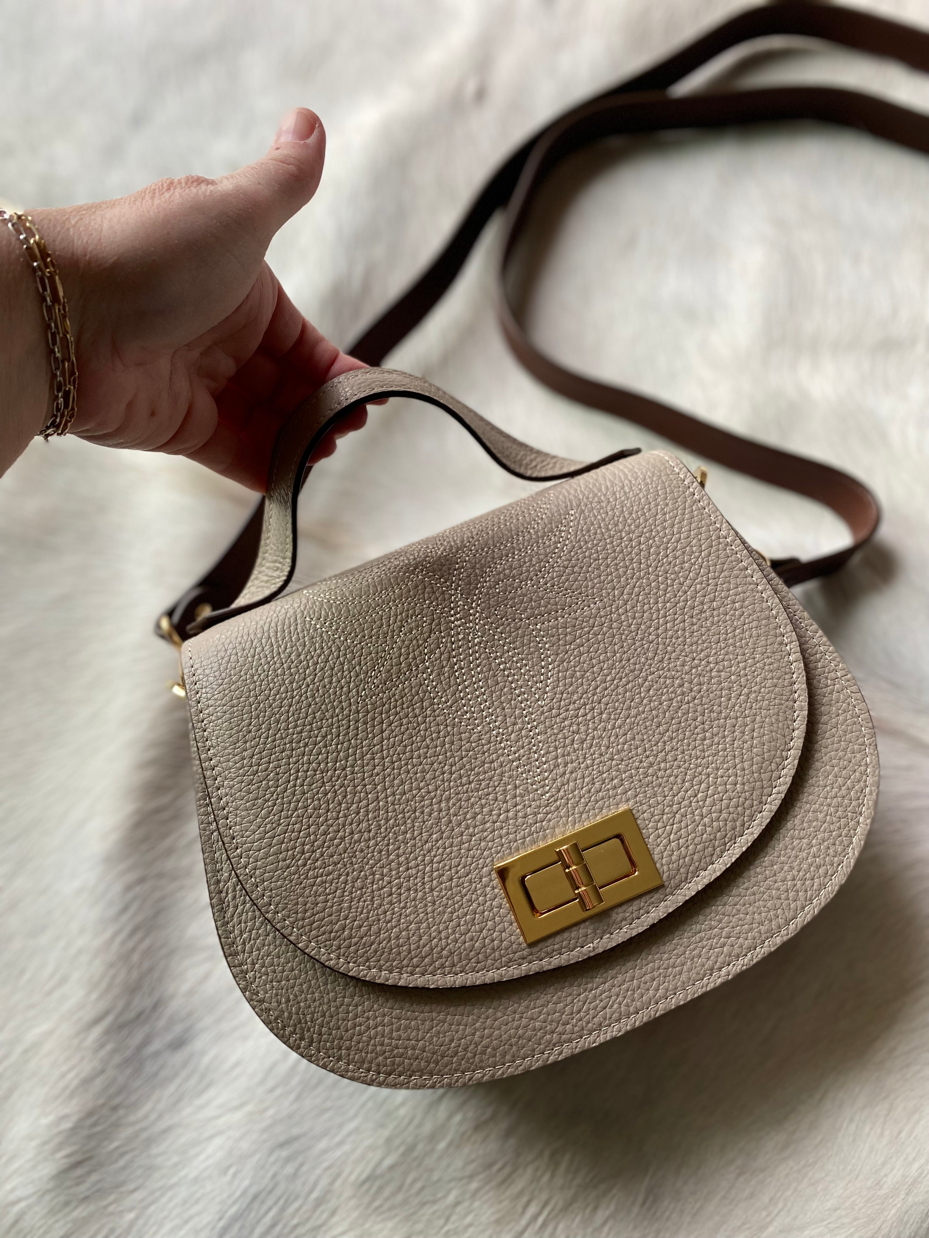 Boot Stitch Pioneer Handbag- Moon Pebble Grain