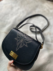 Boot Stitch Pioneer Handbag- Black