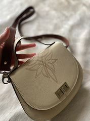 Boot Stitch Pioneer Handbag- Bone