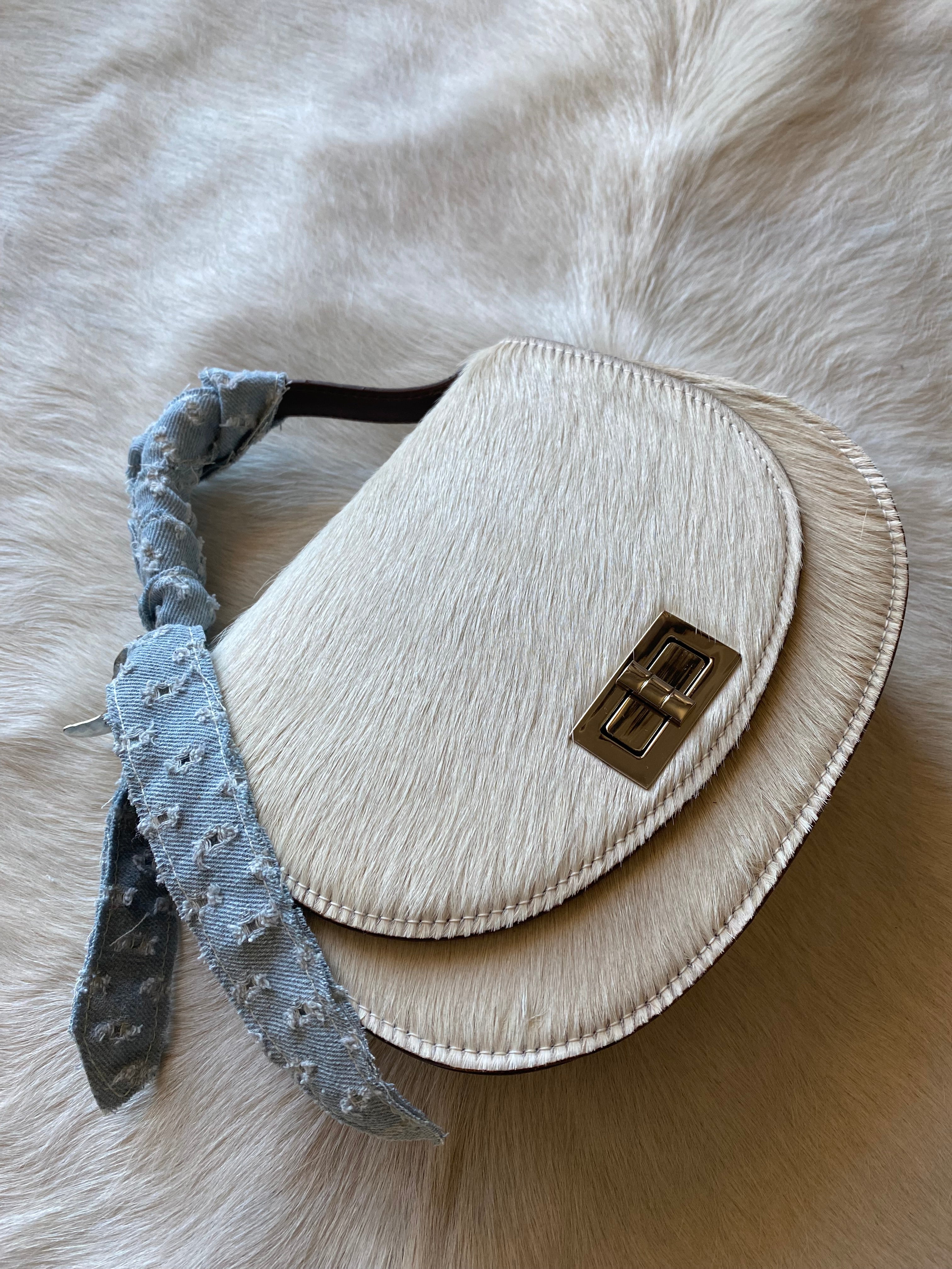 Blonde Distressed Denim Pioneer + Boot Pin