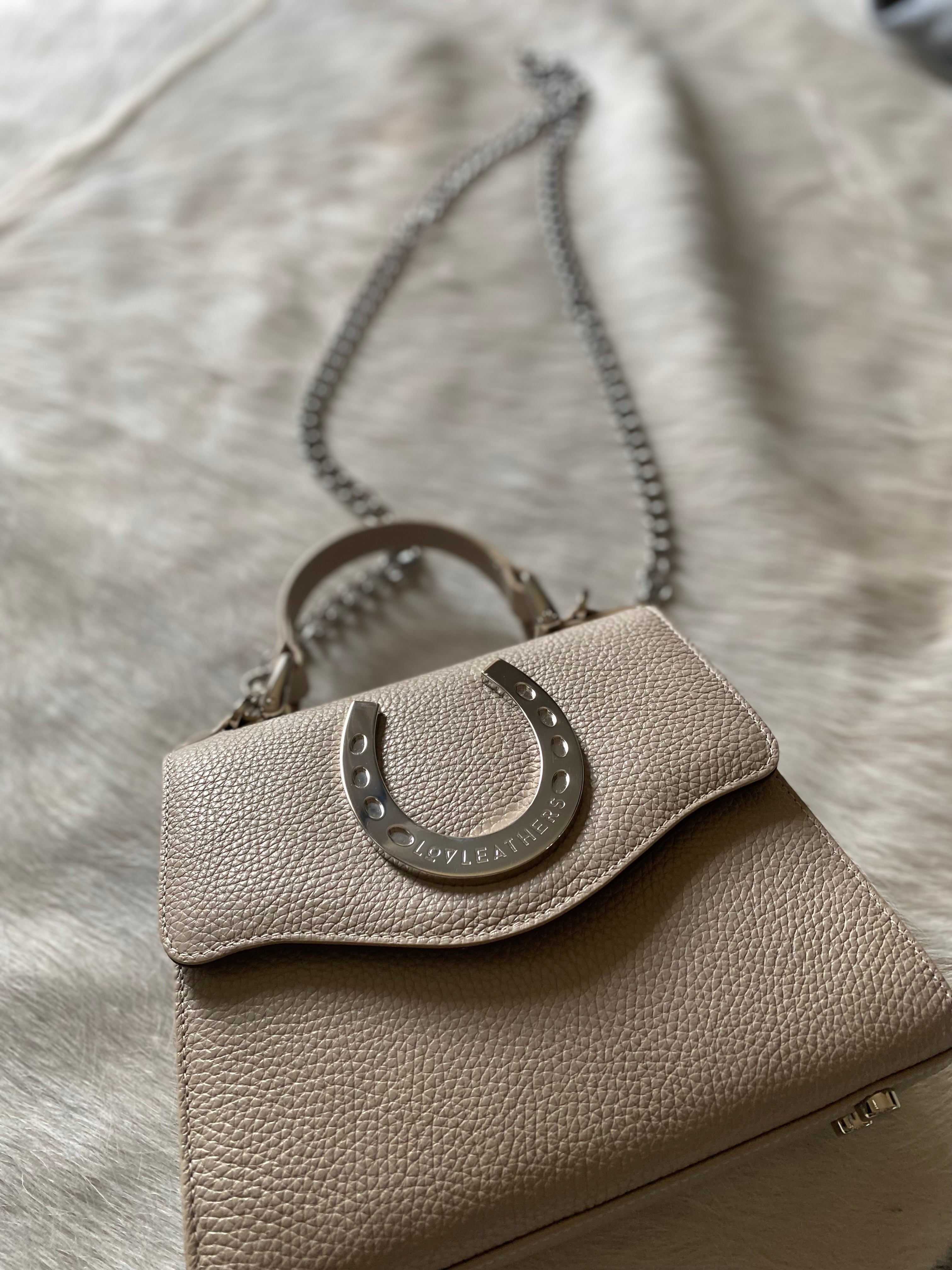 Lil Lady Luck Horseshoe Lady Bag Taupe