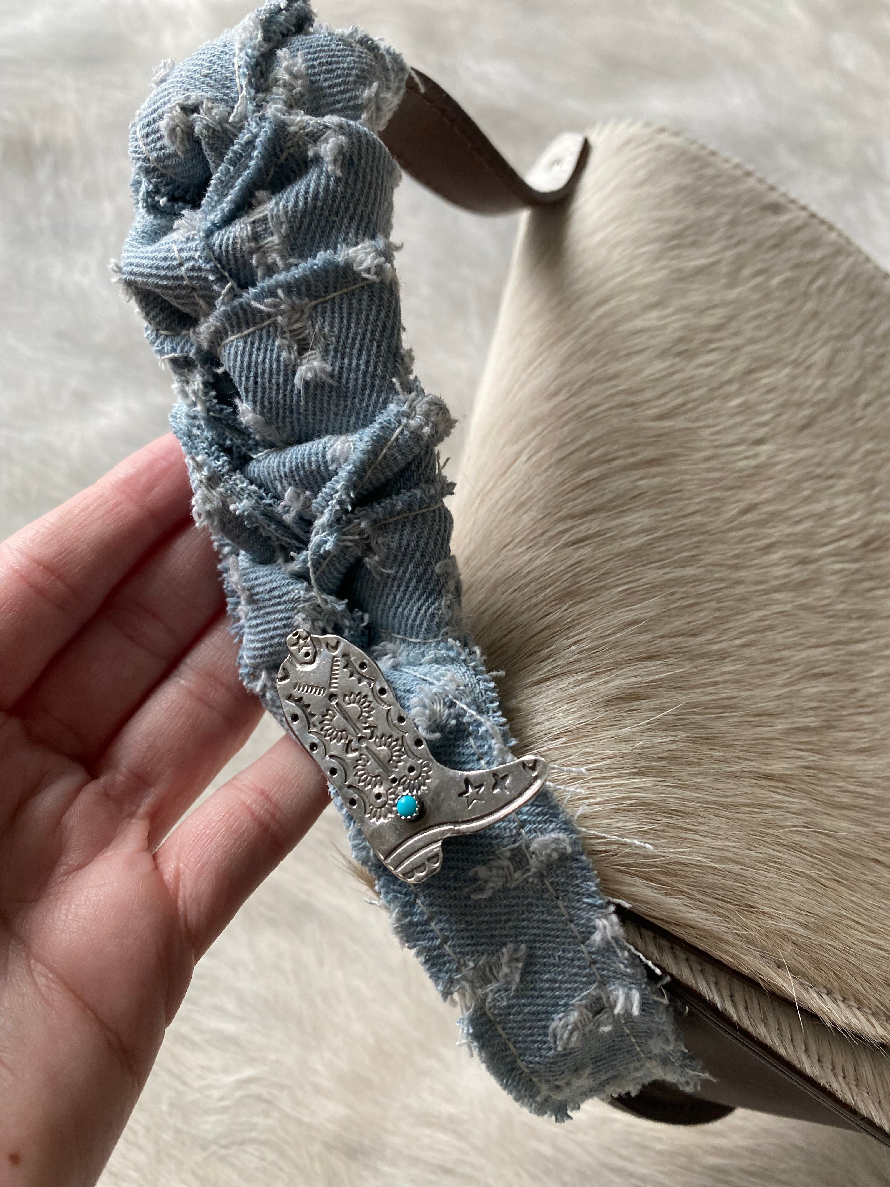 Blonde Pioneer with Denim + Boot Pin
