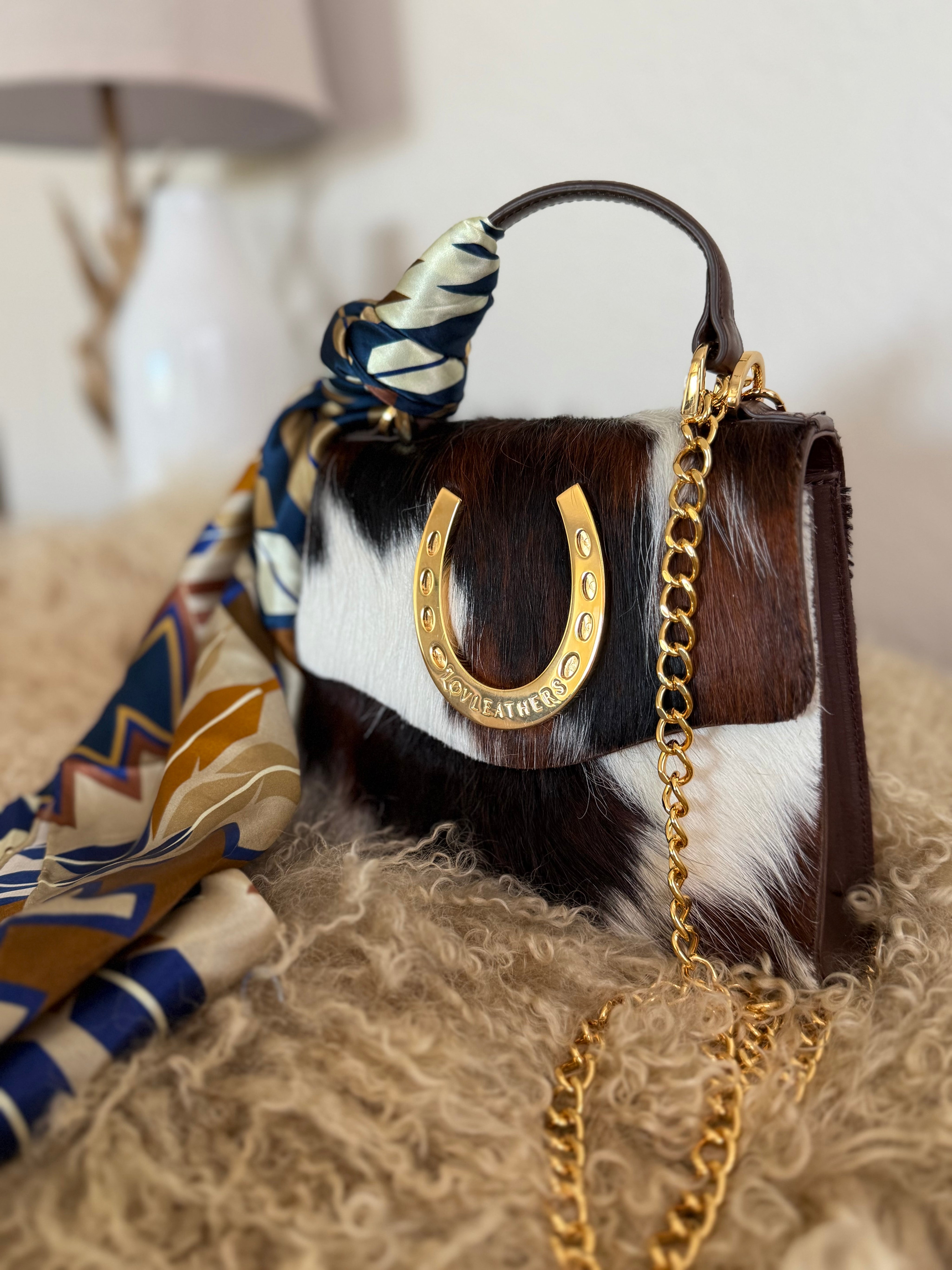 Styled Tricolor Horseshoe Bag