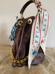 Styled Brown Western Bucket Bag