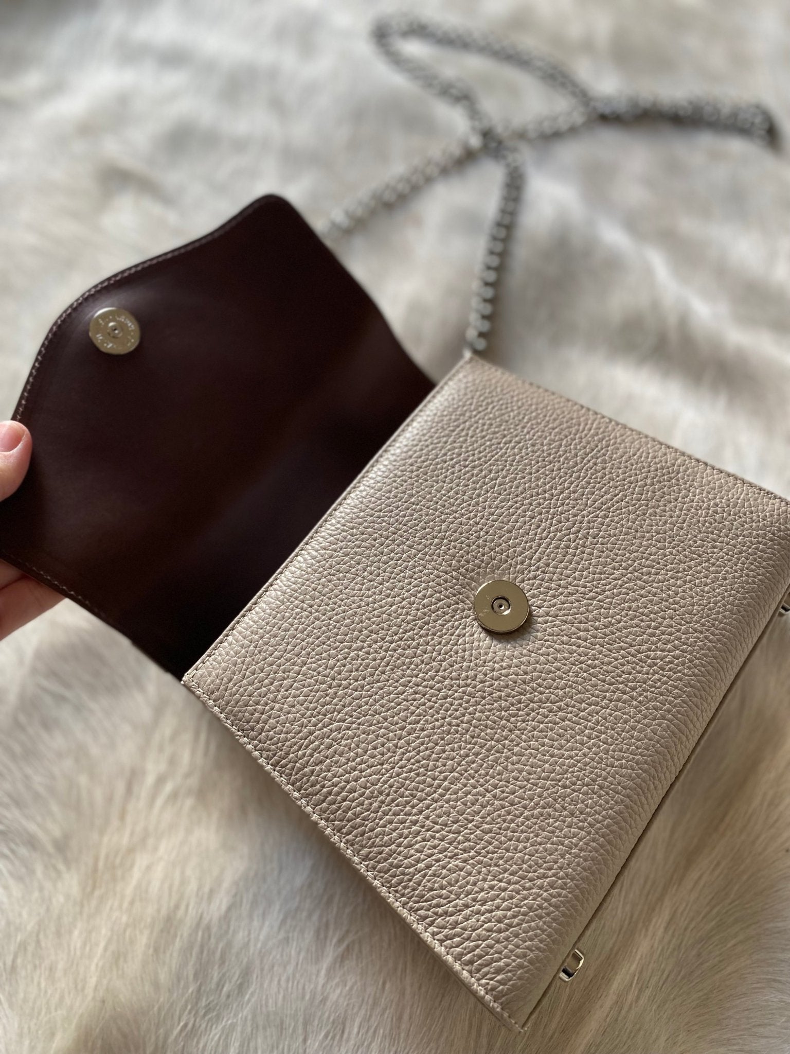 Lil Lady Luck Horseshoe Lady Bag Taupe - LovLeathers