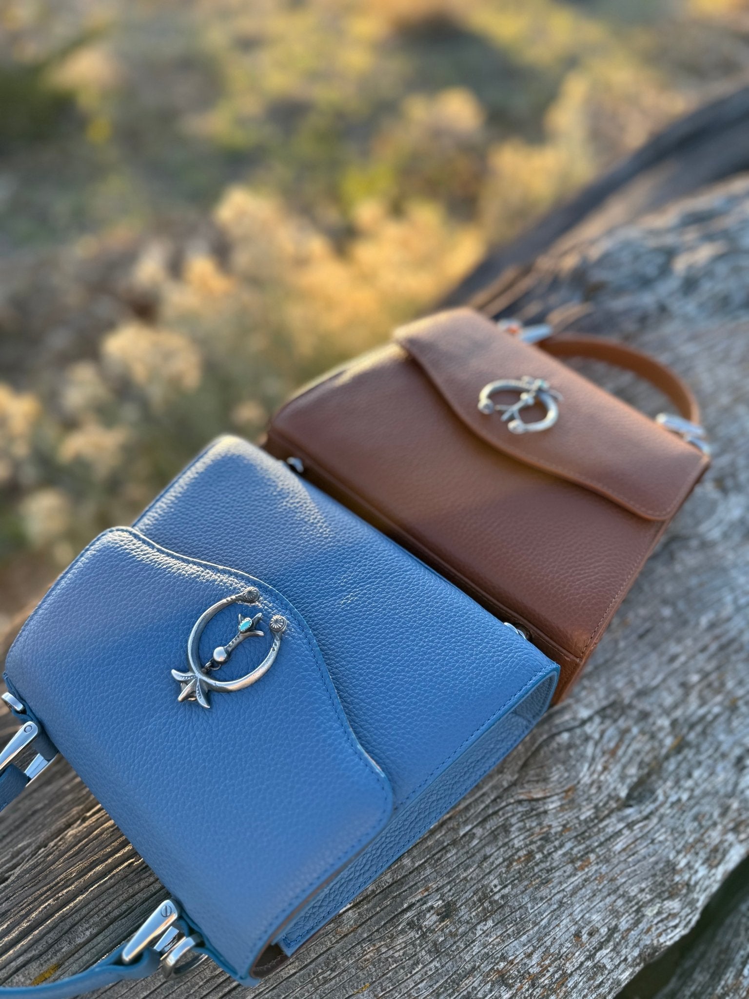 Lil Lady Bag Blue - Naja Pendant - LovLeathers