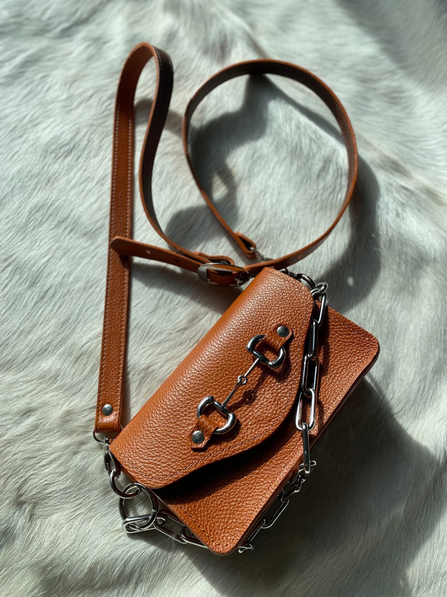Burnt Orange Bit Bum Bag - Made to Order - LovLeathers