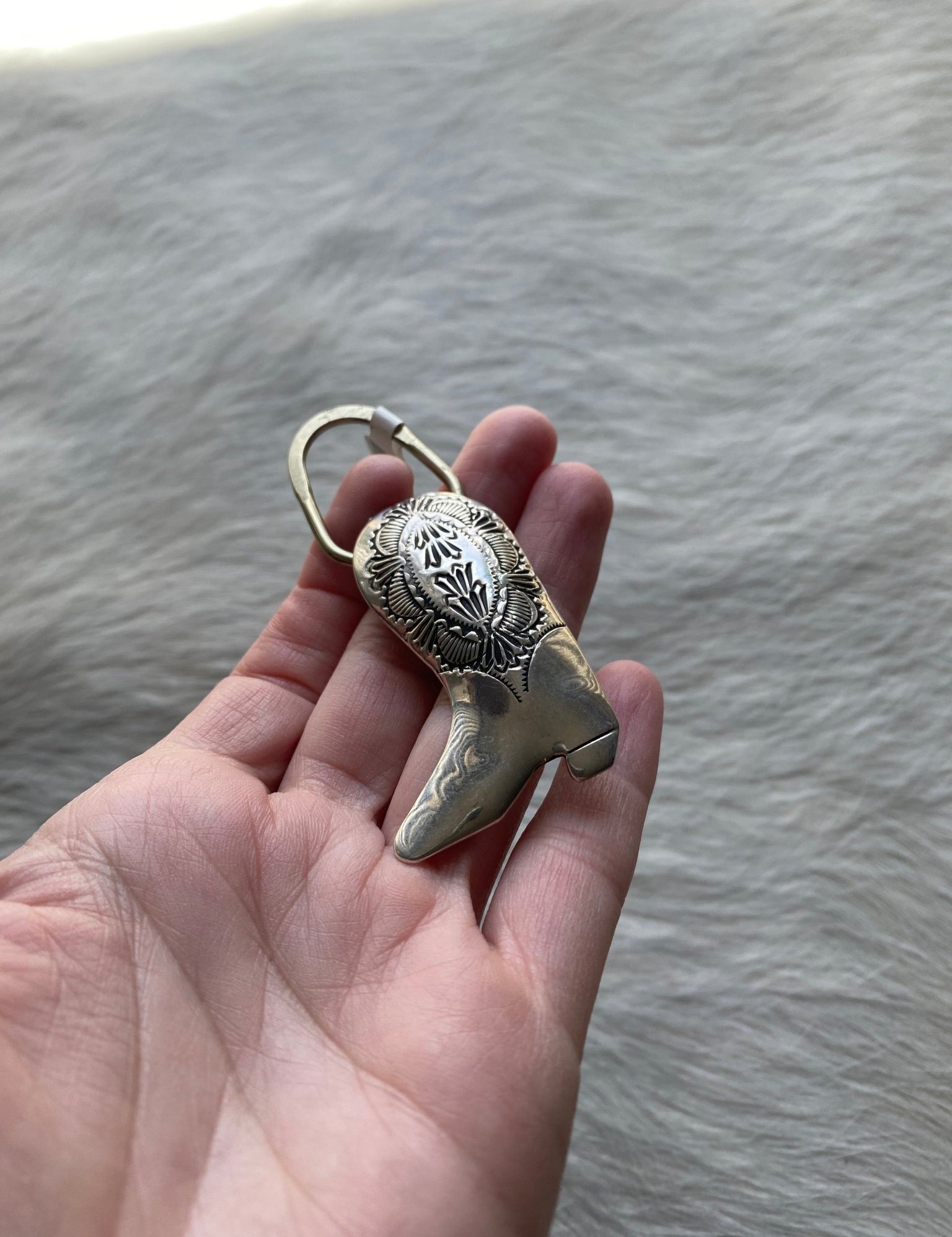 Sterling Boot Keychain Charm - LovLeathers
