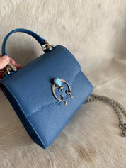 Naja Sky Blue Lady Bag - LovLeathers