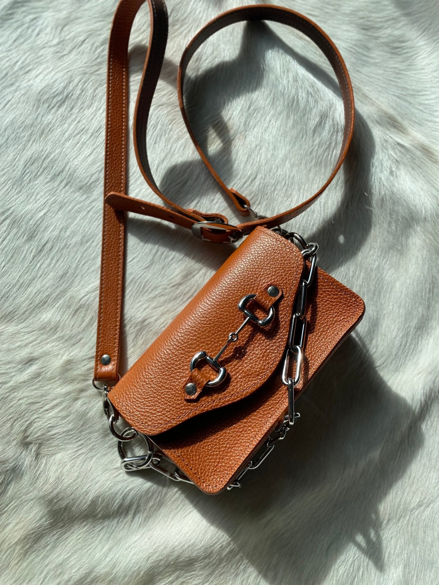 Burnt Orange Bit Bum Bag - Made to Order - LovLeathers