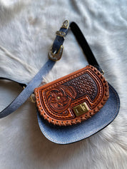 Denim Suede Pioneer Cowgirl Keepsake - LovLeathers