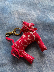 Paisley Red Bandana Horse Charm - LovLeathers