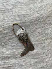 Sterling Boot Keychain Charm - LovLeathers