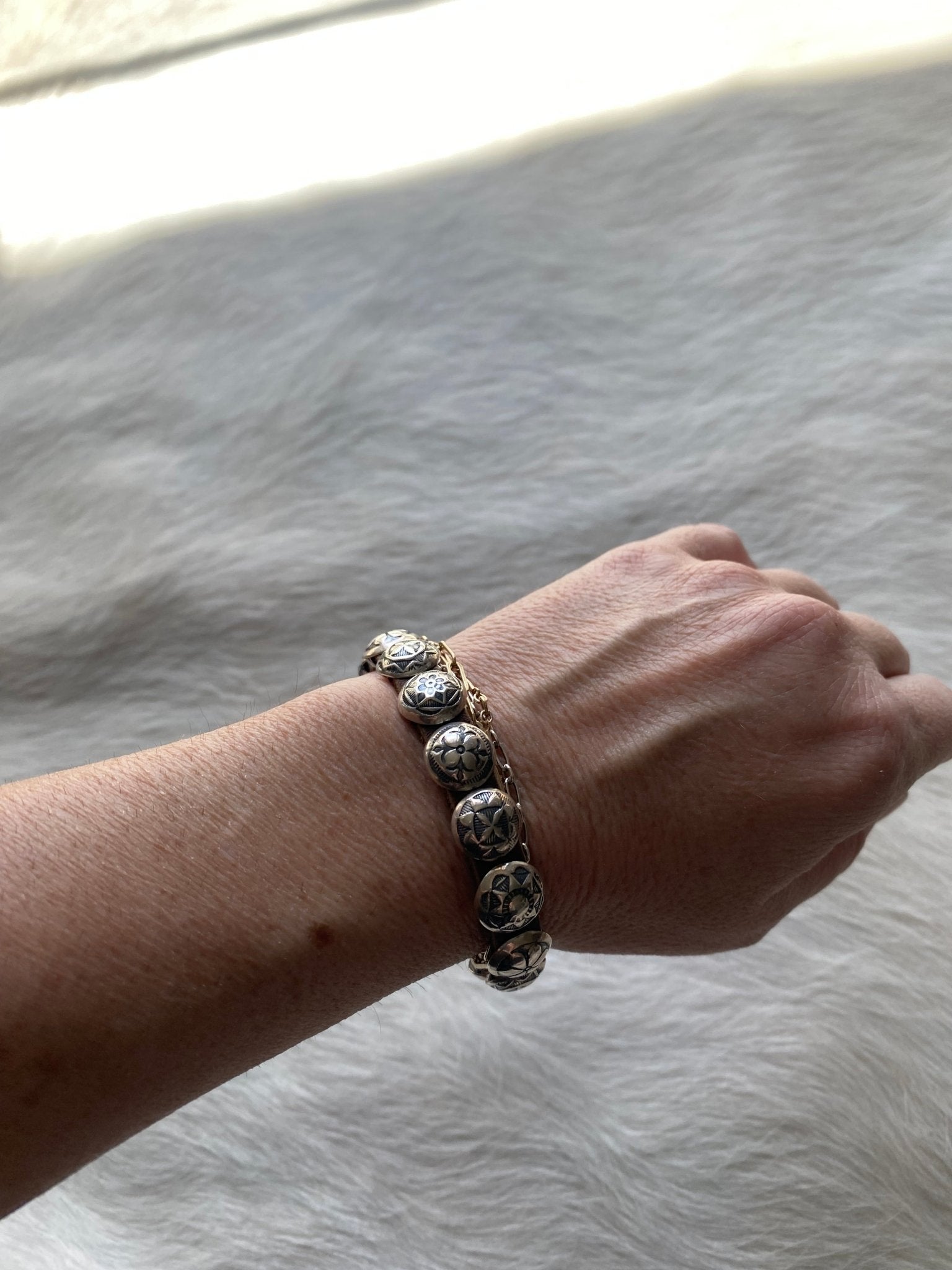 Mini Concho Leather Bracelet - LovLeathers