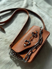 Burnt Orange Bit Bum Bag - Made to Order - LovLeathers