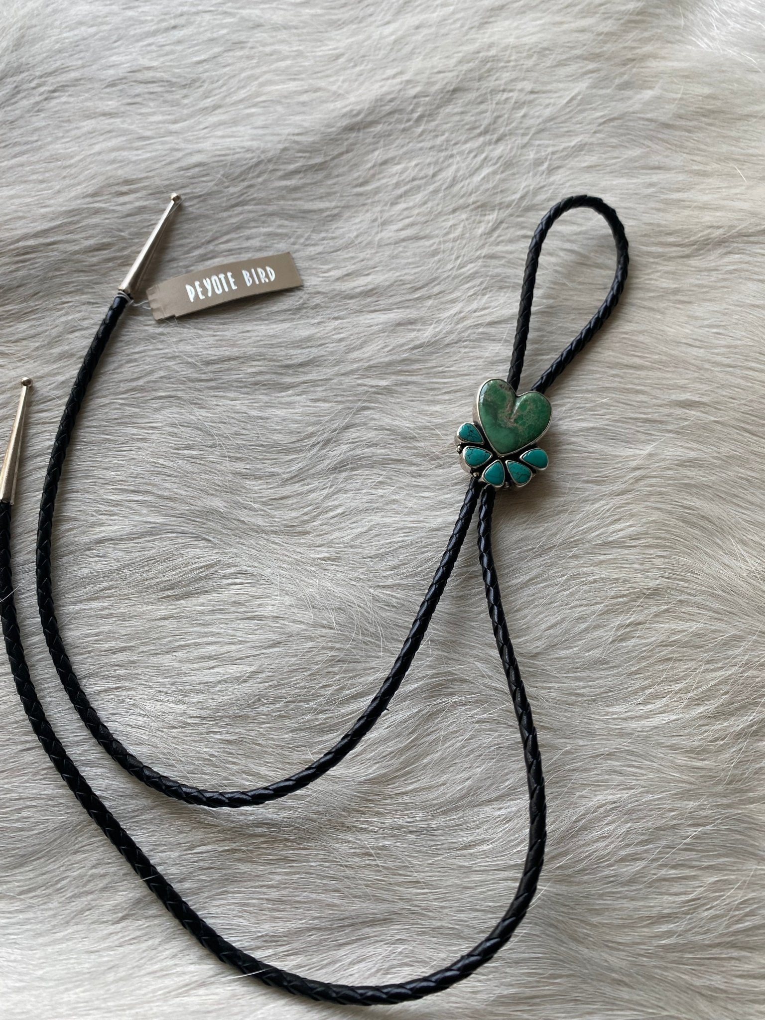 Turquoise Pendant Bolo Tie - LovLeathers