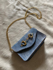 Denim Suede Bits Bum Bag - LovLeathers