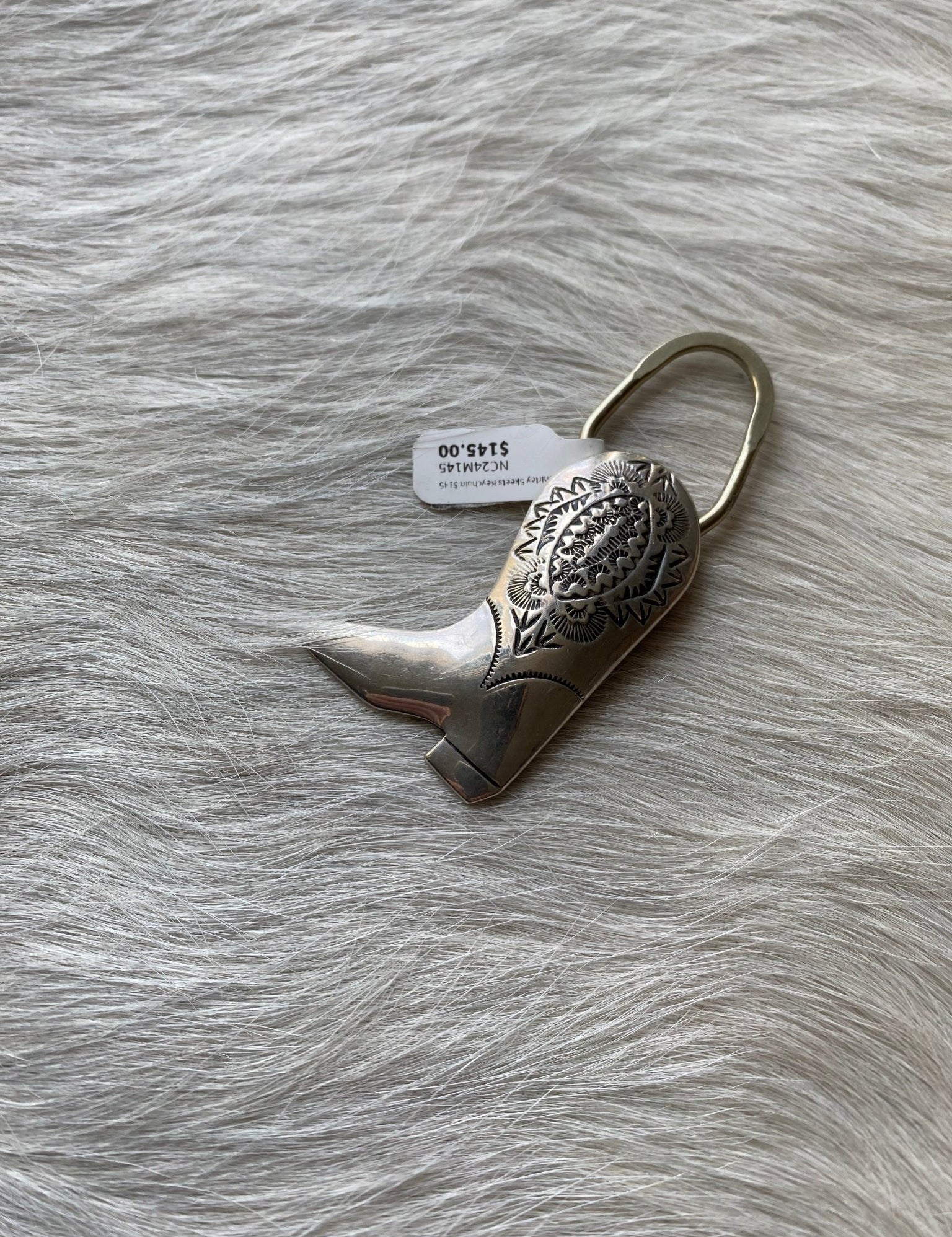 Sterling Boot Keychain Charm - LovLeathers