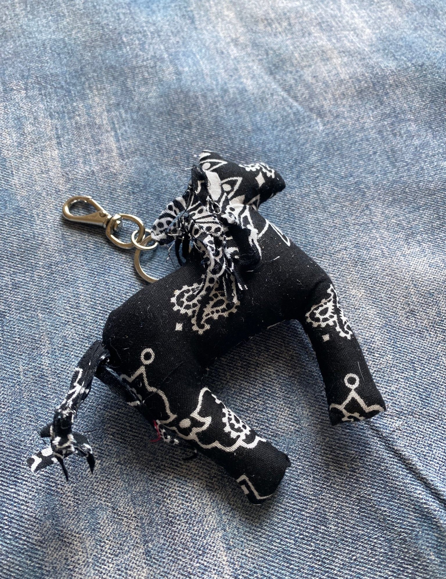 Horse Charm - Black Paisley - LovLeathers