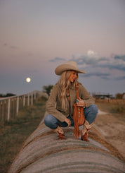 The Laredo Suede Fringe Hobo Bag - MADE TO ORDER - LovLeathers