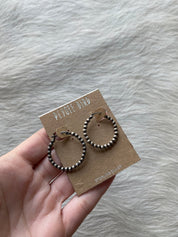 Hoop Sterling Silver Brad Earrings - LovLeathers