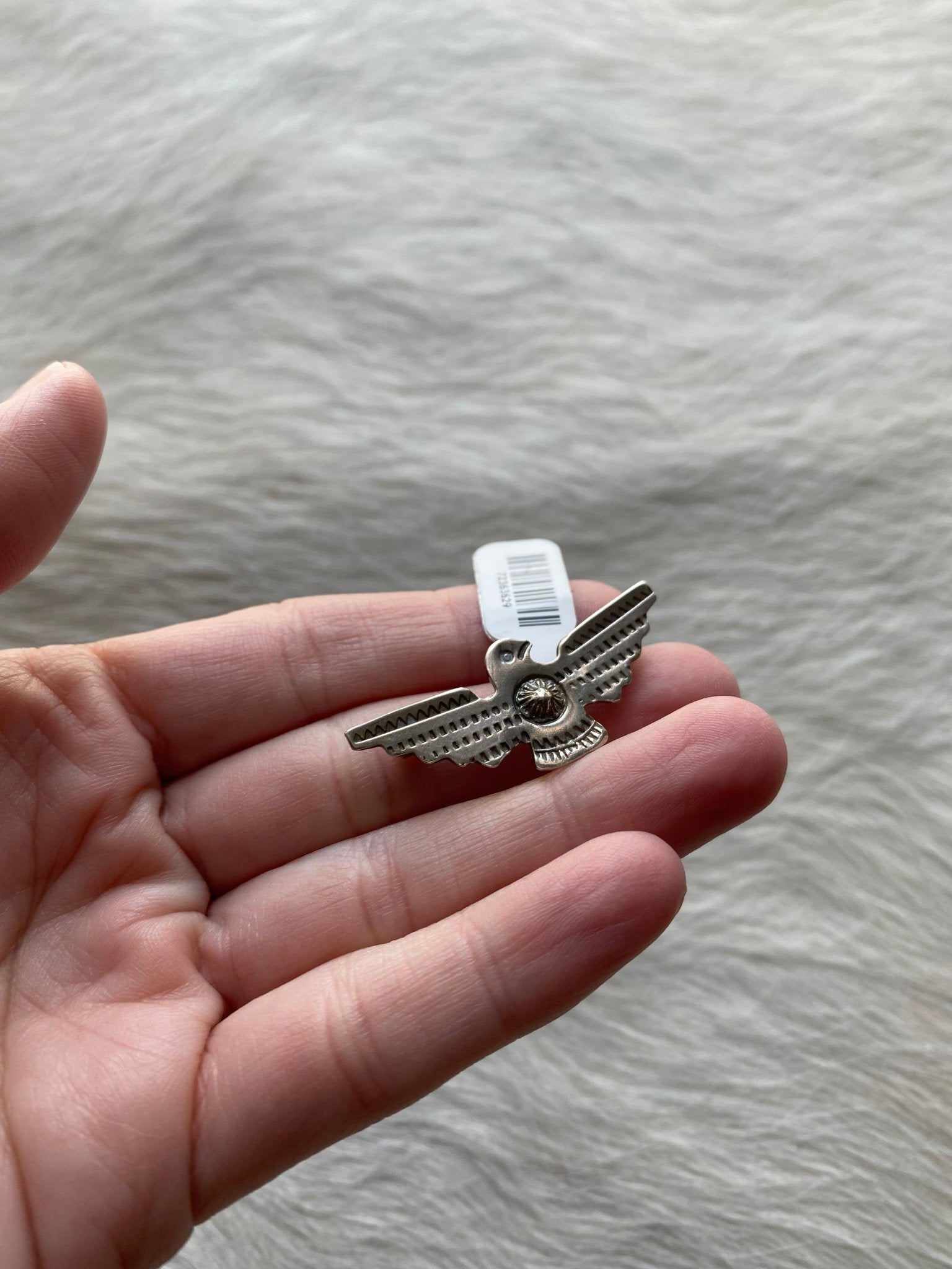 Thunderbird Sterling Brooch - LovLeathers