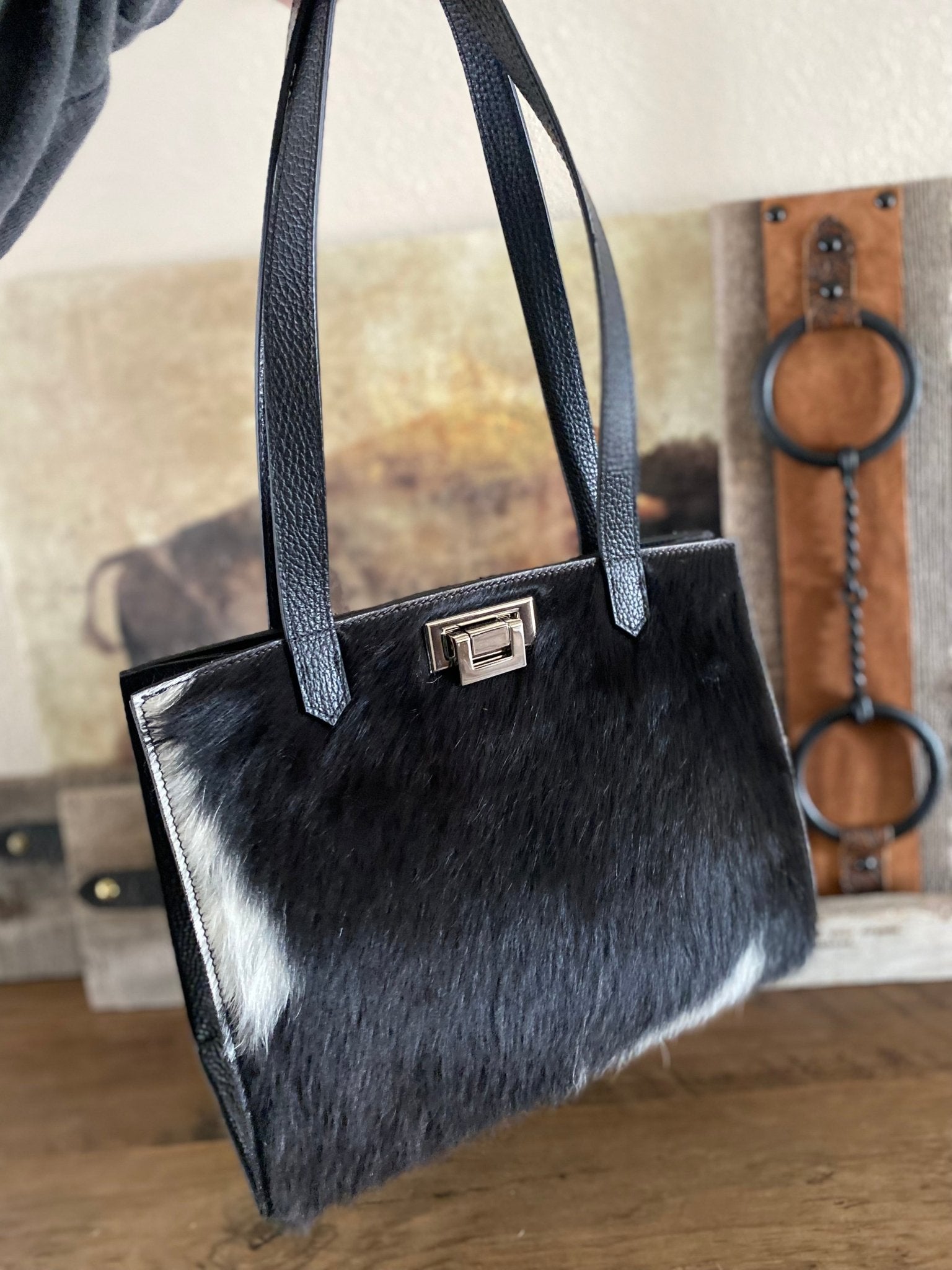Cowhide Tote Bag - LovLeathers