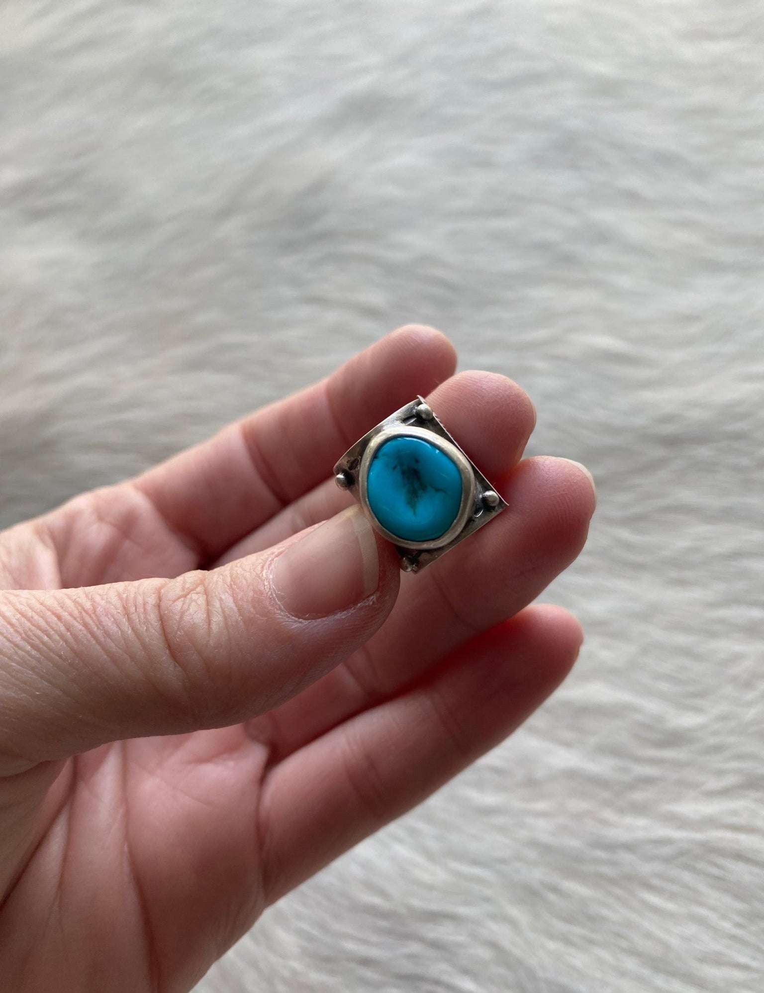 Turquoise Scarf Slide - LovLeathers